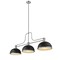Z-Lite Melange 3 Light Chandelier, Brushed Nickel & Matte Black 725-3BN-D12MB+BN - alternate 2